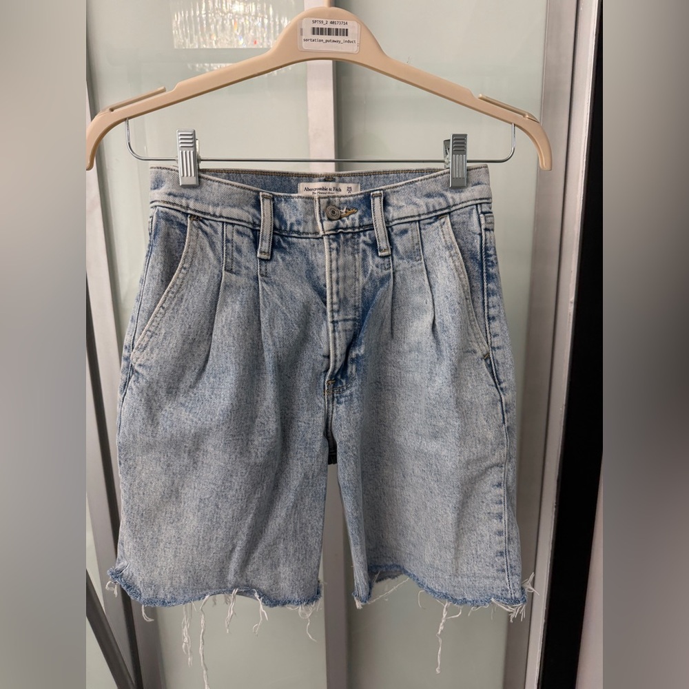Abercrombie & Fitch Light Wash Denim Shorts